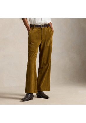 The Ricky Wide-Leg Crop Suede Trouser