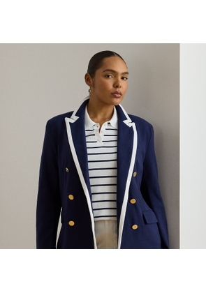 Curve - Two-Tone Double-Breasted Piqué Blazer