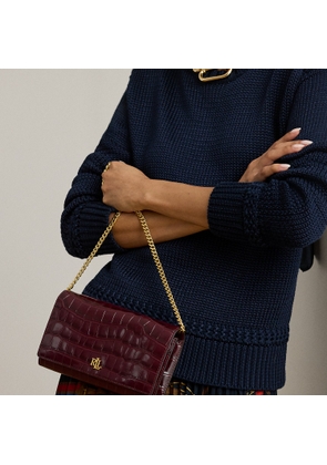 Croc-Embossed Medium Adair II Crossbody