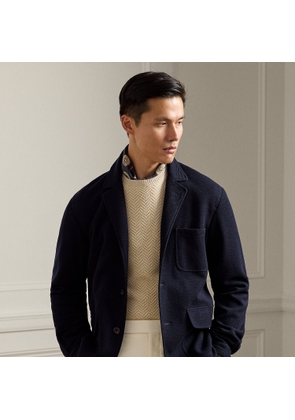 Hand-Tailored Wool-Blend Piqué Jacket