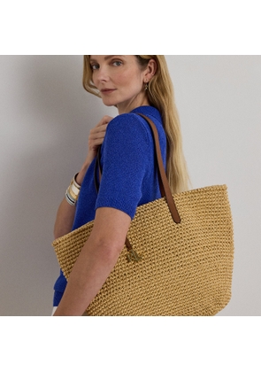 Crocheted Straw Large Lainey Tote Bag