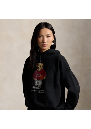Rhinestone Polo Bear Fleece Hoodie