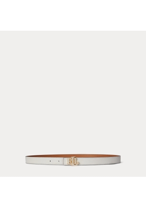 Logo Reversible Skinny Leather Belt