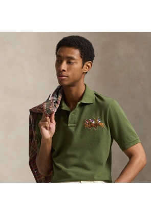 Classic Fit Triple-Pony Mesh Polo Shirt