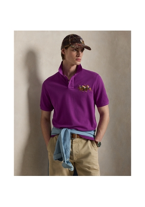 Classic Fit Triple-Pony Mesh Polo Shirt