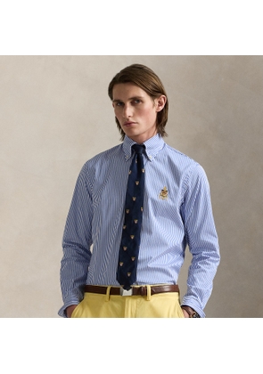 Classic Fit Crest Striped Poplin Shirt