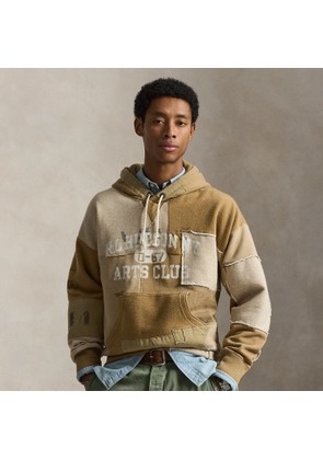 Vintage Fit Patchwork Fleece Hoodie