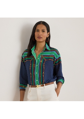 Relaxed Fit Belting & Polka-Dot Shirt