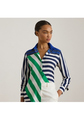 Classic Fit Striped Crepe Shirt