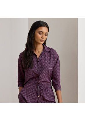 Relaxed Fit Foulard-Print Crepe Shirt