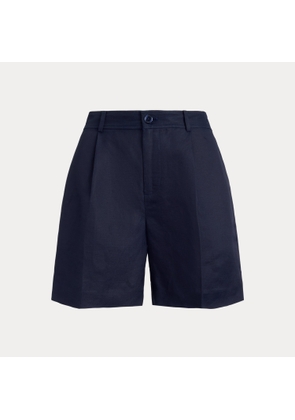 Pleated Linen-Blend Twill Short