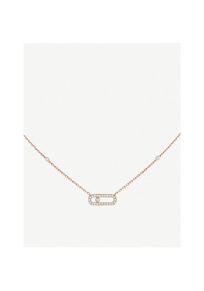 Messika Move Uno Pavé 18ct Rose-Gold and 0.20ct Brilliant-Cut Diamond Necklace