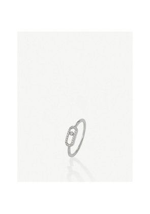 Messika Move Uno 18ct White-Gold and 0.09ct Brilliant-Cut Diamond Ring