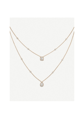 Messika My Twin 18ct Pink-Gold and Diamond Necklace