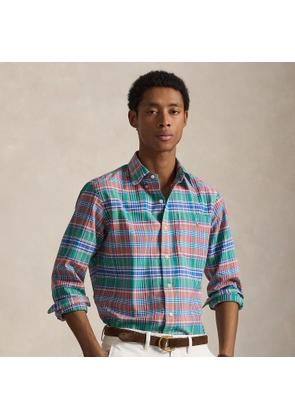 Custom Fit Plaid Oxford Shirt