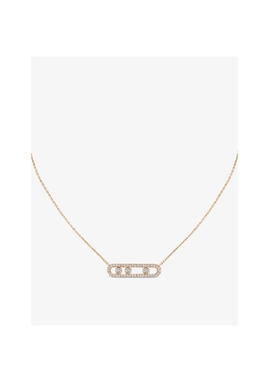 Messika Move Pavé 18ct Pink-Gold and Diamond Necklace