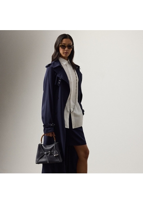 Alecia Wool-Blend Gabardine Trench Coat