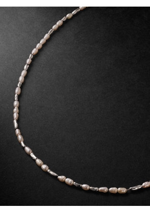 MAOR - Hokkaido Sterling Silver Pearl Beaded Necklace - Men - Silver