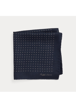 Circle-Print Cashmere-Silk Pocket Square