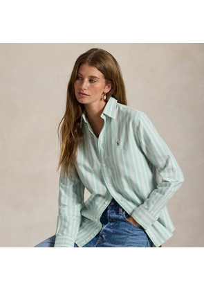 Classic Fit Striped Cotton Oxford Shirt