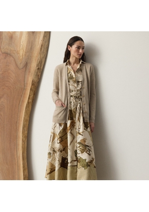 Cashmere-Blend V-Neck Cardigan