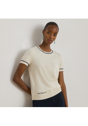 Two-Tone Short-Sleeve Jumper