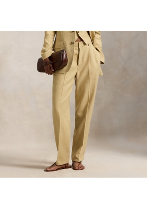 Hemp Pleated Tapered Trousers