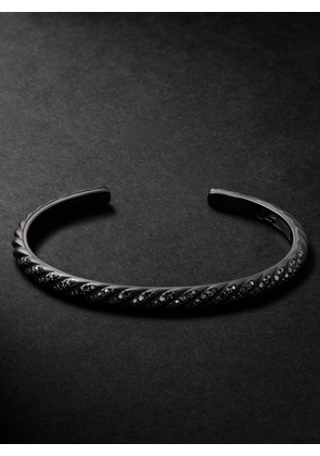 David Yurman - Sculpted Cable Titanium Diamond Cuff - Men - Black