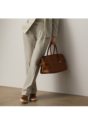 Tailored Cotton-Cashmere Fleece Trouser