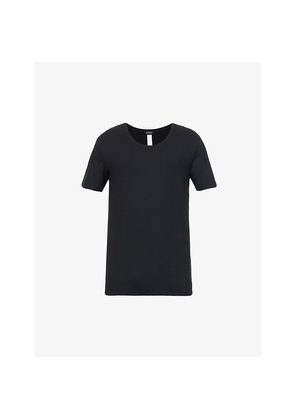 Mens Hanro Basics Stretch-Cotton T-Shirt