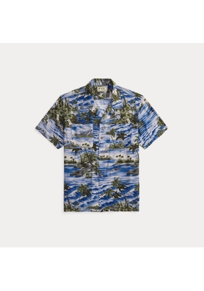 Tropical-Print Camp Shirt