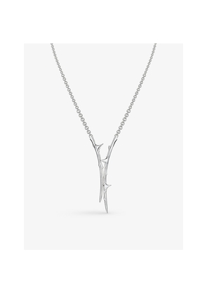 Womens Shaun Leane Rose Thorn Sterling-Silver Pendant Necklace