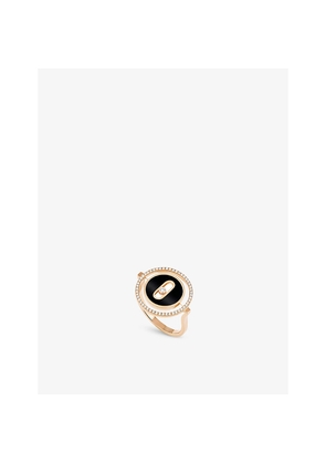 Messika Lucky Move 18ct Rose-Gold, Diamond and Onyx Ring