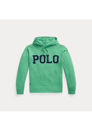 Logo Cotton Hooded Jumper