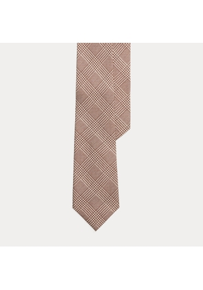 Glen Plaid-Print Cashmere-Silk Tie