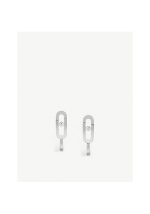 Messika Move Mini Uno 18ct White-Gold and Diamond Earrings