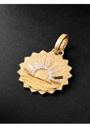 Foundrae - New Beginnings Internal Compass 18-Karat Gold Diamond Pendant - Men - Gold