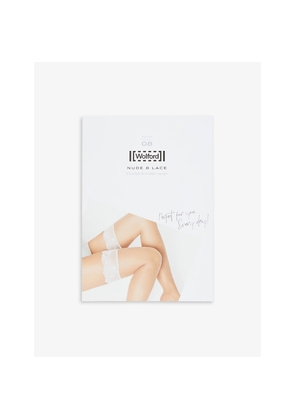 Womens Wolford Nude 8 Floral-Trim Stockings