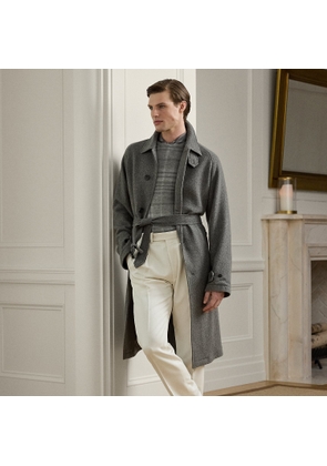 Hand-Tailored Birdseye Balmacaan Coat