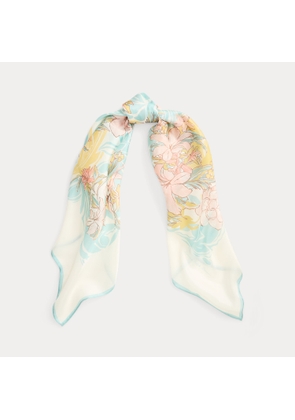 Floral Silk Square Scarf