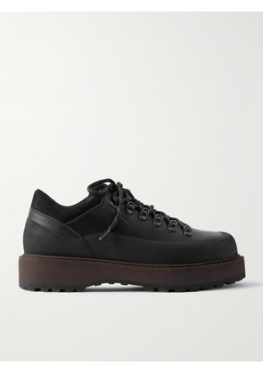 Diemme - Cornaro Gomma Rubber and Suede-Trimmed Leather Sneakers - Men - Black - EU 40