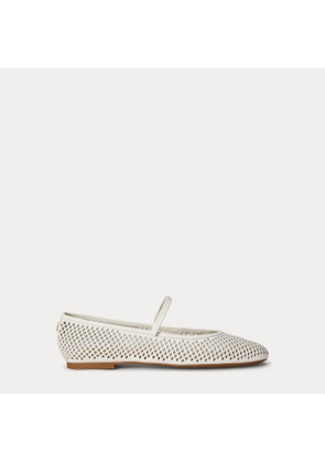 Jayna Perforated Leather Mary Jane Flat