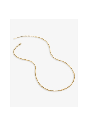 Womens Monica Vinader Rope-Effect 18ct Yellow Gold-Plated Vermeil Sterling-Silver Chain Necklace