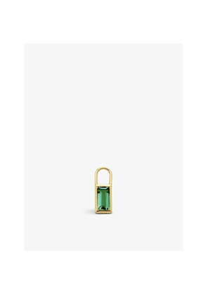 Womens Monica Vinader Baguette 18ct Yellow Gold-Plated Vermeil Sterling-Silver and Green Onyx Ear Charm