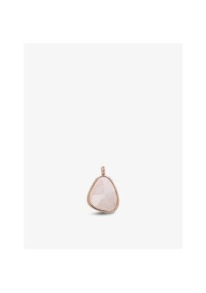 Womens Monica Vinader Deia 18ct Recycled Rose Gold-Plated Vermeil Sterling Silver and Rose Quartz Pendant