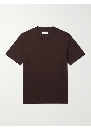 Mr P. - Mercerised Cotton-Jersey T-Shirt - Men - Brown - XS