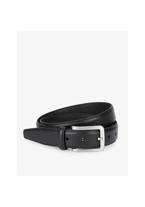 Mens Dents Logo-Engraved Leather Belt