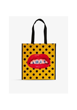 Womens Seletti Wears Toiletpaper Sh*T Tiny Grocery Woven Bag