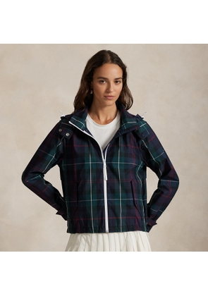 Plaid Hooded Rain Jacket