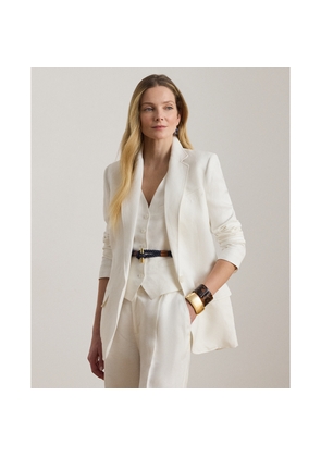 Linen-Blend Twill Blazer